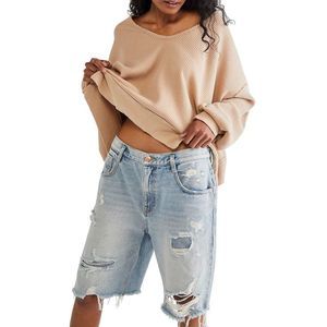 FREE PEOPLE Buttercup Oversize Thermal Top In Windswept Leaves